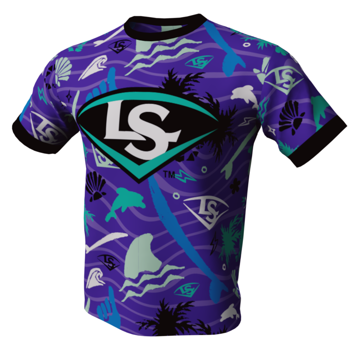 Louisville Slugger Short Sleeve Purple Aloha | Personalized